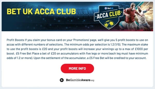 Bet UK ACCA Club Offer Screenshot